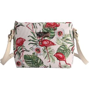 William Morris Strawberry Thief Mini Satchel Crossbody Bag by Siganre