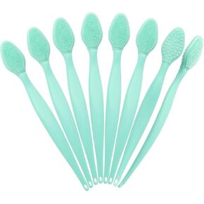 Beomeen 4 Pack Silicone Facial Cleansing Brush 4 in 1, Double-Ended Silicone Face Exfoliating Wash Scrub Brush Dual Face for Face Skincare and Massage, Valentines Day (Multicolored)