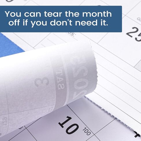 2024-2025 Wall Calendar - 3-Month Wall Calendar Display (Folded in a Month), April 2024 - July 2025, 11" x 26", 3 Month Calendar - Haze Blue in Saudi Arabia