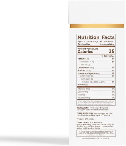 Premium Marine Collagen Powder with Type I II III and IV Hydrolyzed Peptides for Women and Men Sourced from Wild Fish, Certified Halal and Kosher Unflavored - 30 Day Supply, 300g Canister in Saudi Arabia