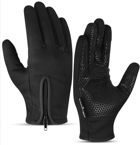 قفازات الشتاء للرجال والنساء، قفازات مقاومة للرياح تعمل باللمس ومضادة للانزلاق للطقس البارد الدافئة لركوب الدراجات والقيادة والجري in Kuwait