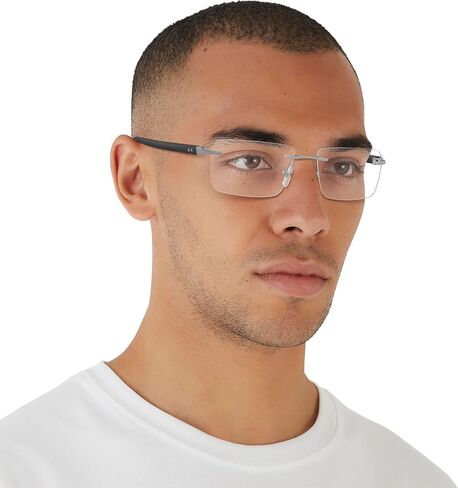 Armani Exchange Men's Ax1064 Rectangular Prescription Eyewear Frames in Saudi Arabia
