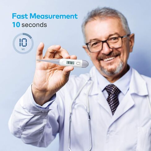 Boncare Thermometer for Adults with 10 Seconds Fast Reading, Digital Oral Thermometer for Fever (Clear Blue) in Saudi Arabia