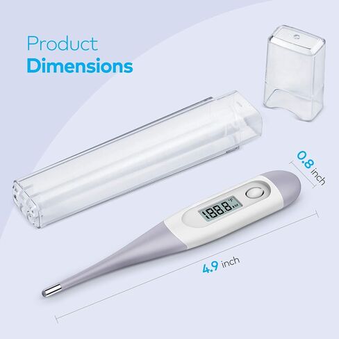Boncare Thermometer for Adults with 10 Seconds Fast Reading, Digital Oral Thermometer for Fever (Clear Blue) in Saudi Arabia