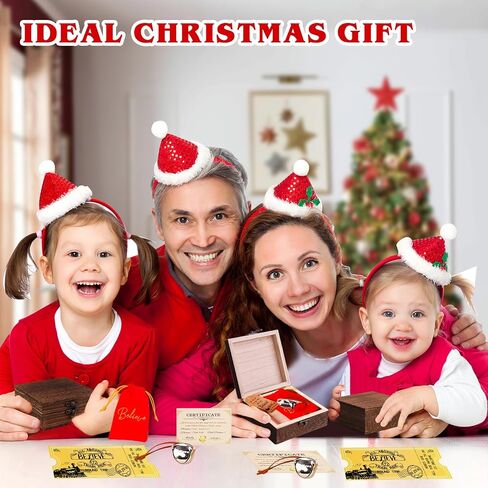 20 Pcs Christmas Believe Bells Ornaments Sleigh Polar Express Bulk Jingle Small Silver Bells Crafts with Believe Tags for Christmas Tree Wreath Home Party Decorations in Saudi Arabia