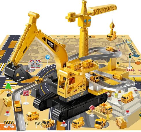 رافعة هندسية تيمي، ألعاب شاحنة بناء للأطفال لأعمار 3 4 5 6 7 سنوات - مسارات سباق السيارات، حفارة، ألعاب للأولاد للأطفال الصغار من سن 3 إلى 5 سنوات، ألعاب هدايا للأولاد والبنات من سن 4 إلى 6 سنوات، مجموعة ألعاب خارجية in Saudi Arabia