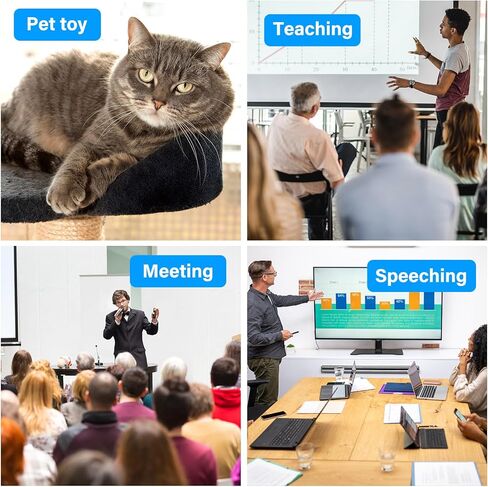 2-in-1 USB Type C Presentation Clicker, Wireless Presentation Clicker PowerPoint Presenter Remote with Volume Control, Powerpoint Clicker with Slide Advancer for Computer/Laptop/Mac in Kuwait