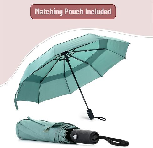 Mr. Pen- Windproof Travel Umbrella, Dark Green, Automatic Umbrellas for Rain, Compact Umbrella, Travel Umbrella Compact, Umbrella Windproof Umbrella, Umbrellas for Rain Windproof, Portable Umbrella in Saudi Arabia