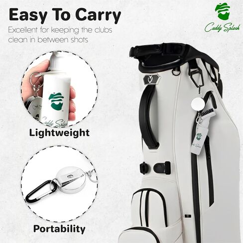 Caddy Splash Premium Golf Club Cleaner with Water - Heavy Duty Retractable Clip- Squeeze Bottle for Easy Cleaning with Nylon Bristles- Holds 4 Oz Water - Golf Accessories- USA Company (Blue) in Saudi Arabia