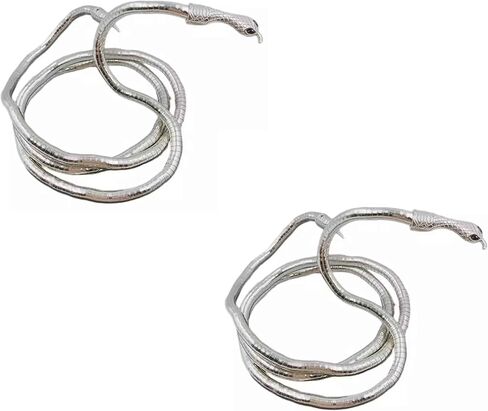 Gold Silver And Colorful Bendable Snake Necklace Choker for Women Halloween Party Flexible Adjustment Animal Bracelet Necklace in Saudi Arabia