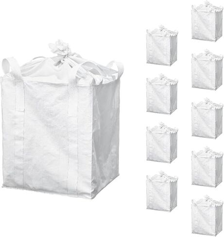 1 PACK FIBC Bulk Bag, One Ton Bag, 35"L X 35"W X 43"H, 2200lbs Swl, Duffle Top Flat Bottom, Woven Polypropylene Bags, Four Loop Fibc Big Bag,flat Bottom With Large Opening Bulk Bags in Saudi Arabia