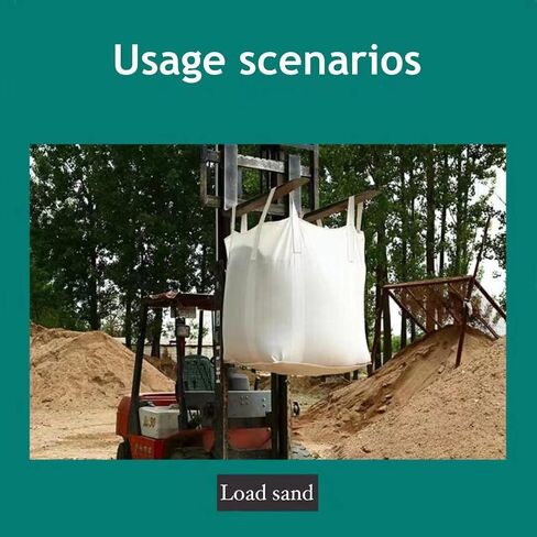 1 PACK FIBC Bulk Bag, One Ton Bag, 35"L X 35"W X 43"H, 2200lbs Swl, Duffle Top Flat Bottom, Woven Polypropylene Bags, Four Loop Fibc Big Bag,flat Bottom With Large Opening Bulk Bags in Saudi Arabia