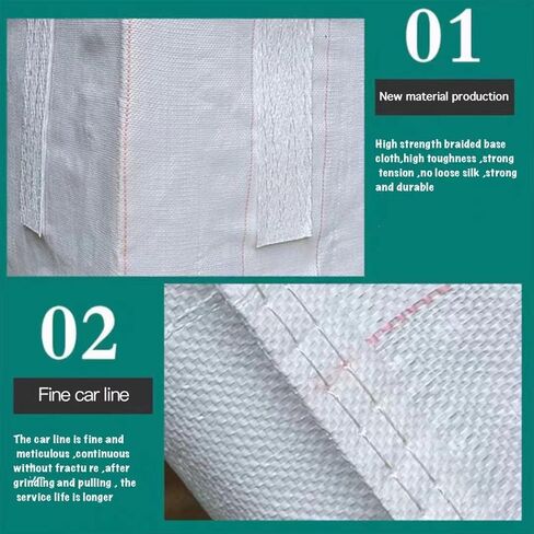 1 PACK FIBC Bulk Bag, One Ton Bag, 35"L X 35"W X 43"H, 2200lbs Swl, Duffle Top Flat Bottom, Woven Polypropylene Bags, Four Loop Fibc Big Bag,flat Bottom With Large Opening Bulk Bags in Saudi Arabia
