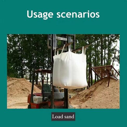 1 PACK FIBC Bulk Bag, One Ton Bag, 35"L X 35"W X 43"H, 2200lbs Swl, Duffle Top Flat Bottom, Woven Polypropylene Bags, Four Loop Fibc Big Bag,flat Bottom With Large Opening Bulk Bags in Saudi Arabia