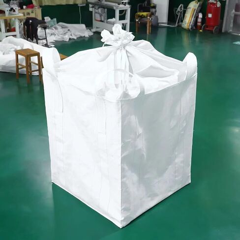 1 PACK FIBC Bulk Bag, One Ton Bag, 35"L X 35"W X 43"H, 2200lbs Swl, Duffle Top Flat Bottom, Woven Polypropylene Bags, Four Loop Fibc Big Bag,flat Bottom With Large Opening Bulk Bags in Saudi Arabia