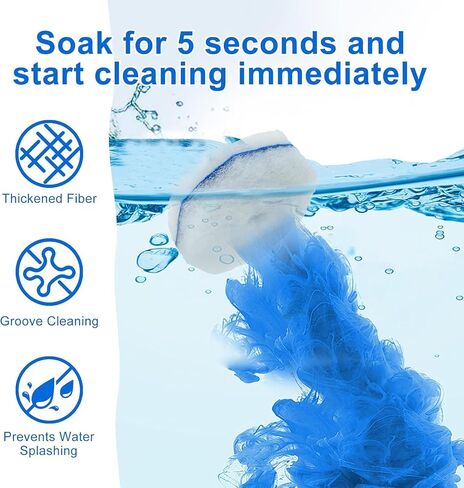 50 قطعة من عبوات عصا المرحاض للاستعمال مرة واحدة، رؤوس فرشاة المرحاض المتوافقة مع عبوات عصا المرحاض ذات العلامة التجارية ومعظم أنظمة فرشاة المرحاض التي تستخدم لمرة واحدة، ترقية عبوات عصا الألياف لتنظيف البراز in Saudi Arabia