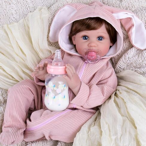 Aori Reborn Baby Dolls Clothes - Pink Outfit Clothing Set for 20-22 inch Lifelike Newborn Girl Dolls in Saudi Arabia