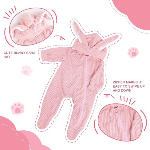 Aori Reborn Baby Dolls Clothes - Pink Outfit Clothing Set for 20-22 inch Lifelike Newborn Girl Dolls in Saudi Arabia