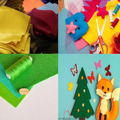 نسيج اللباد الأبيض HaoFeiJH مقاس 91.44 سم × 91.44 سم (1 ياردة مربعة) صفائح قماش 1.6 مم منسوجة ناعمة من الأكريليك اللباد من The Yard لخياطة ديكورات مشروع الأعمال الفنية بنفسك in Kuwait