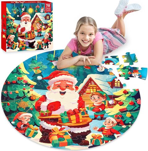 Jigsaw Floor Puzzle Toys for Kids - 70 Piece Large Toddler Puzzles for Kids Ages 3-6 Years Old - Educational Toy Birthday for Girls Boys 3 4 5 6 7 8 in Saudi Arabia