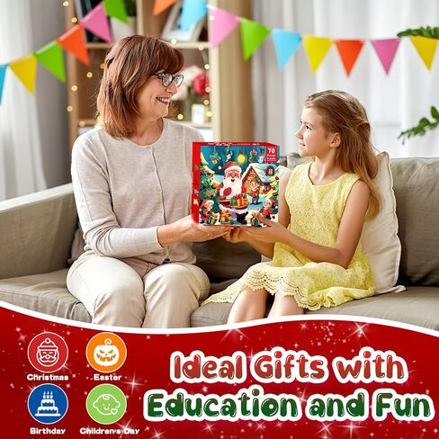 Jigsaw Floor Puzzle Toys for Kids - 70 Piece Large Toddler Puzzles for Kids Ages 3-6 Years Old - Educational Toy Birthday for Girls Boys 3 4 5 6 7 8 in Saudi Arabia