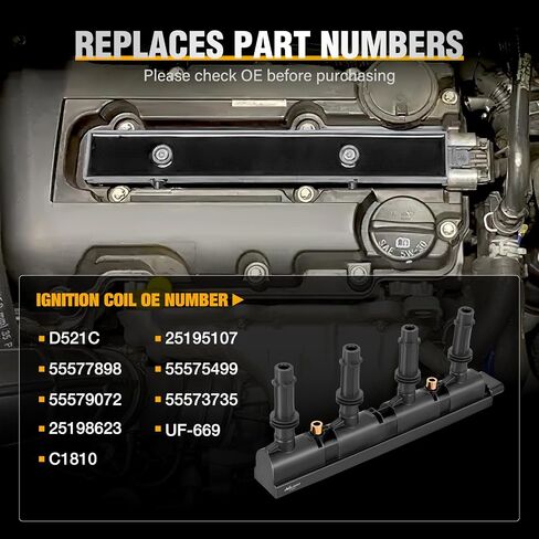 Nilight Ignition Coil Pack UF413 Fit for Chevy Silverado 1500 2500 HD Tahoe Suburban Avalanche Express Corvette Camaro Impala GMC Yukon Cadillac Escalade Pontiac 5.3 6.0L V8 Engine#OE 12611424(8 Pcs) in Saudi Arabia