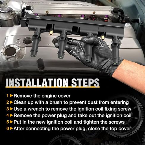 Nilight Ignition Coil Pack UF413 Fit for Chevy Silverado 1500 2500 HD Tahoe Suburban Avalanche Express Corvette Camaro Impala GMC Yukon Cadillac Escalade Pontiac 5.3 6.0L V8 Engine#OE 12611424(8 Pcs) in Saudi Arabia