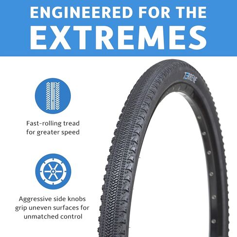 Tires for Gravel, Road Bike and Bicycle by Terrene - Elwood Light 700x35C Lightweight, Tubeless, All-Season Bike Tire for Gravel and Road Biking - 120 TPI, 60a Compound Bike Accessories for Road Trips in Saudi Arabia