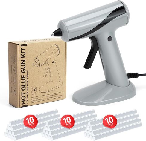 Cordless Hot Glue Gun, 15S Heating Fast Hot Melt Gun, Smart-Power-off, Hot Glue Gun Kit with 30 Pcs Mini Glue Sticks for DIY School Craft Projects and Quick Home Repairs in Saudi Arabia