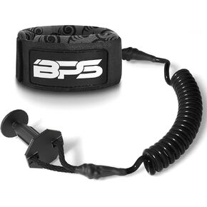 BPS New Zealand ‘Storm’ Bodyboard Leash – Premium Coil 4ft Coiled Wrist Boogie Board Leashes with Plug