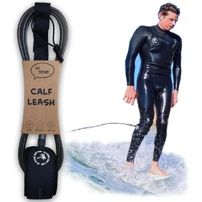 Ho Stevie! Surfboard Calf Leash for Longboards – Strong, Light, Tangle-Free, Comfortable Leg Cuff with Key Pocket - 9/10/11 Feet