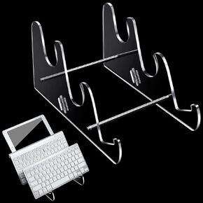 Taiyin Acrylic Keyboard Display Stand Holder Mechanical Computer Stand Shelf for Desk Transparent Acrylic 3 Tier Keyboards Storage Holder Tray for Computer Tablet Picture Frame