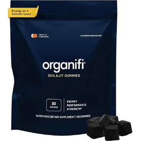 Organifi - Shilajit Gummies - Supports Natural Energy and Strength - Vanilla Cinnamon, 30 Servings
