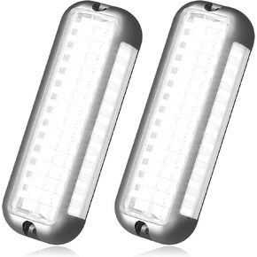 BASIKER BS4 (NEW) Marine LED Boat Lights (2 x 3000 LM 84 LED 180°) 10V-36V 316 Stainless Upgrade IP68 Underwater or Air Surface Mount for Cruise Ship Yachts Boats Sailboat Pontoon Transom light (Blue) in Kuwait