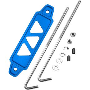 Battery Hold Down Sets,With Billet Aluminum Battery Tie Down Bracket And 18-8(304) Stainless Steel J bolts(Black)