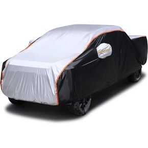 غطاء شاحنة Sailnovo، أغطية سيارة شاحنة بيك أب كاملة في الهواء الطلق شديدة التحمل ومقاومة للماء في جميع الأحوال الجوية، تناسب Ford F-150 F-250 F-350، شيفروليه سيلفرادو/GMC Sierra 1500-3500، Nissan Titan 2008-2015 إلخ in Kuwait