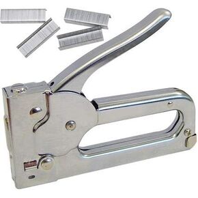 Edward Tools Light Duty Staple Gun with Staples - Fits Arrow JT-21 Staples - Sizes 1/4" and 5/16" - All Steel Staple Gun - Bottom Loading for Easy jam clearing - Ergo Finger Groove Handle