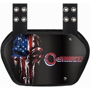 O Shield Football Back Plate, Lower Back Pads for Football Players, Rear Protector, Power Series - Power Skull, Angel&Demons, Seal Power