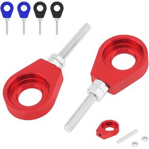 Windance 2pcs 15mm Motorcycle Chain Stretching Adjuster, Aluminum Chain Tensioner Fit for Honda/XR CRF 50 70 KLX110 / 50cc - 160cc Dirt Pit Bike (Black)