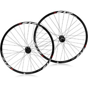 ZTZ 26"/27.5"/29" Mountain Bike Wheelset，Ultralight Aluminum Alloy Rim 32H High Strength Bike Wheels， Quick Release Disc Brake MTB Wheel Set， Compatible 7-12 Speed Cassette