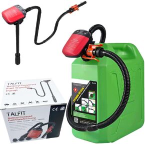 Automatic Fuel Transfer Pump with Auto-Stop,Extra Long Hose and Nozzle, Portable Liquid Pump for Gasoline, Diesel Fuel & More
