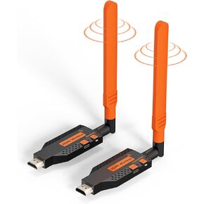 Wireless HDMI Transmitter and Receiver, Coolpie 1080P Wireless HDMI Extender Kit for Streaming Video and Audio to Display/Projector from Laptop/Camera 350FT with Detachable Antenna, Plug and Play