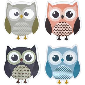 4 Pieces Cute Owl Erasers Magnetic Owl Whiteboard Eraser Animal Shaped Dry Erase Chalkboard Erasers with Felt for Classroom Office Home (Random Color)
