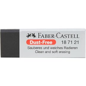 Faber-Castell Dust-Free 187121 Plastic Eraser, Black