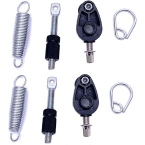 TUOREN Pedal Spring Tension Assembly with Spring Cam Pulley Hook, Bass Drum Kick Drum Pedal Foot Pedal Spring Assembly Spring Percussion Hardware Part Bass Instrument Parts 2 Set