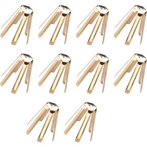 10Pcs Universal Brass Golf Shaft Adapter Shims Fits .335 .350 .355 .370 for All Shaft - 6 Legs Brass Golf Shaft Shims Golf for Workshop - Golf Brass Adapter Spacer Shims for Iron Shaft