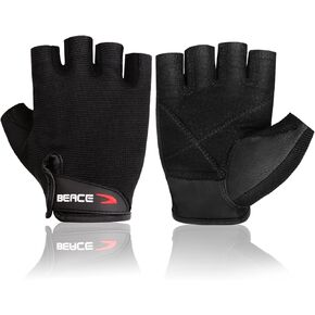 BEACE Weight Lifting Gym Gloves with Anti-Slip Leather Palm for Workout Exercise Training Fitness and Bodybuilding for Men & Women