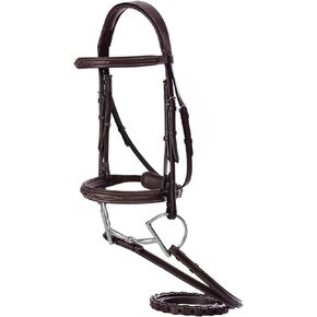Equinavia Valkyrie Fancy Stitched Padded Cavesson Hunter Bridle with Reins