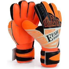 EFAH SPORTS Soccer Goalkeeper Gloves for Kids Boys Children Youth Football Goalie Gloves with Fingersave and Double Wrist Grips