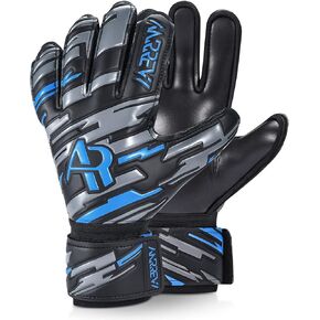 Soccer Goalie Gloves with fingersave and Double Wrist Protection.Goalkeeper Gloves Provide Extreme Strong Control and Grip.Soccer Gloves for Youth,Kids,Adult